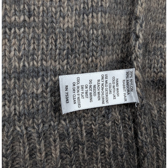 Vintage Max Studio Cable Knit Cardigan Womens Large Angora Cottage Classic 90s - Picture 6 of 6